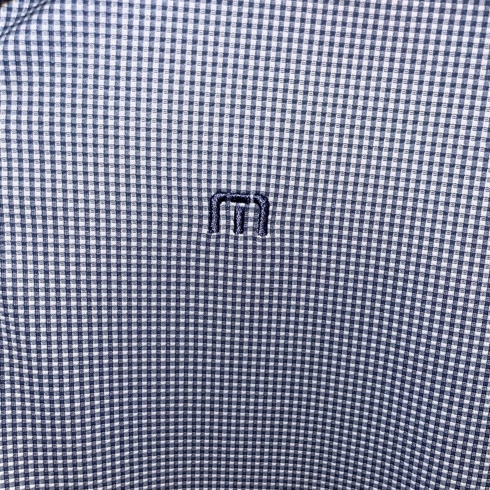 Travis Matthew Blue‎ Checkered Golf Polo Shirt Size Large - Picture 5 of 5